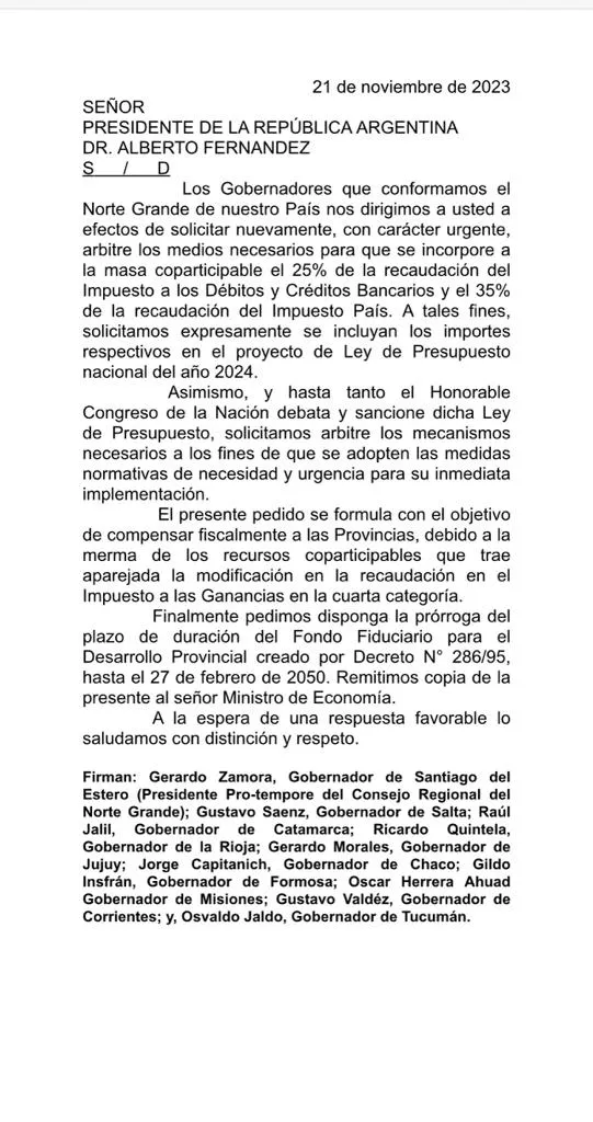 Nota caída de coparticipación