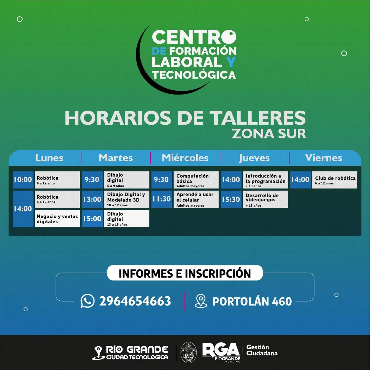 Talleres Centro Formación Laboral Zona Sur