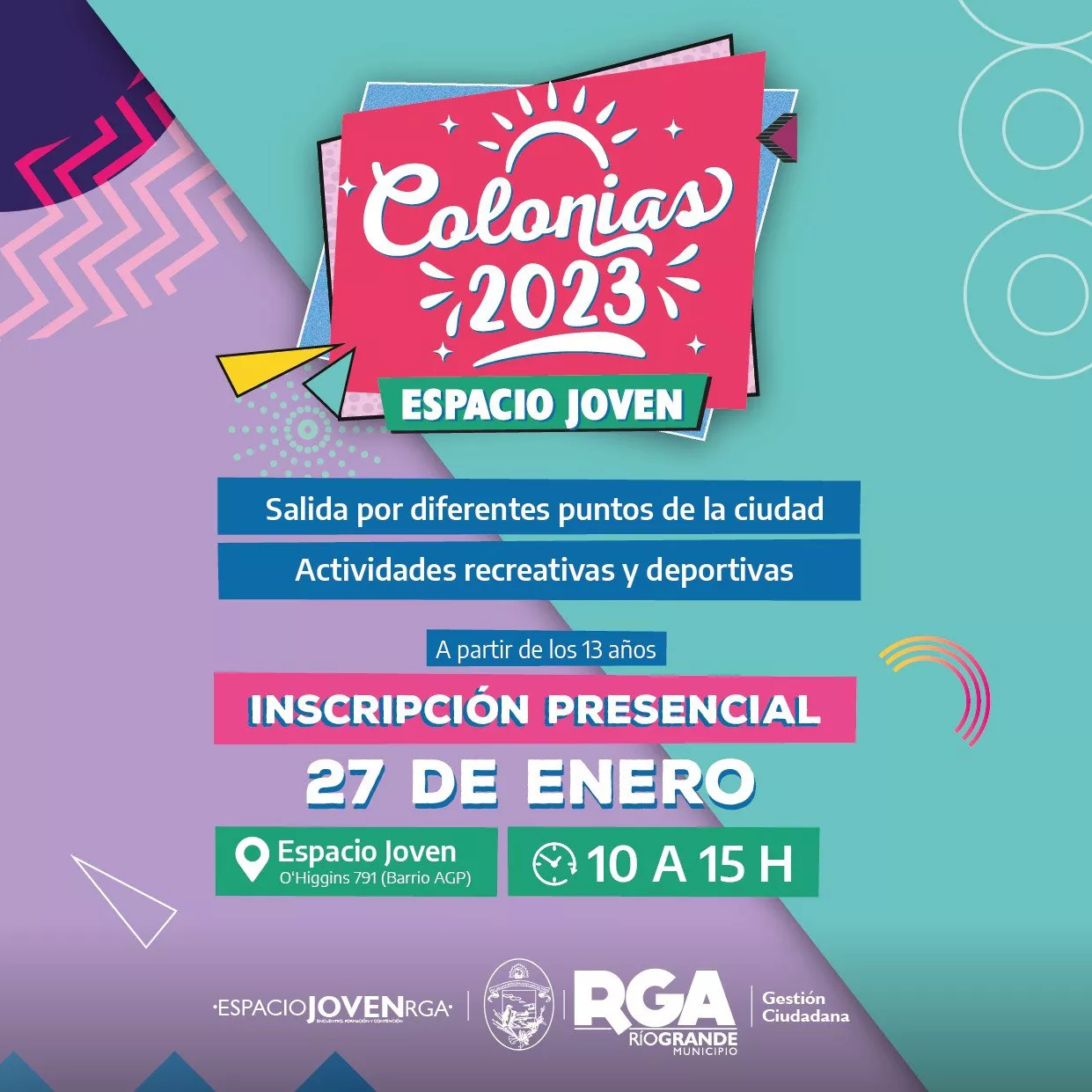 Inscripciones Colonias 2701 Espacio Joven