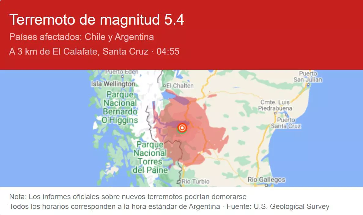 Sismo Calafate