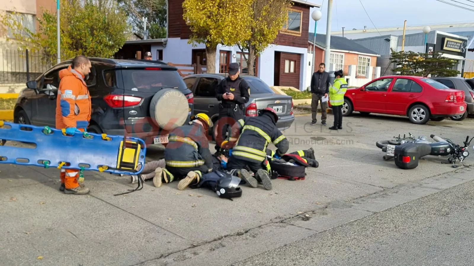 Motociclista fue trasladado al hospital luego de un choque