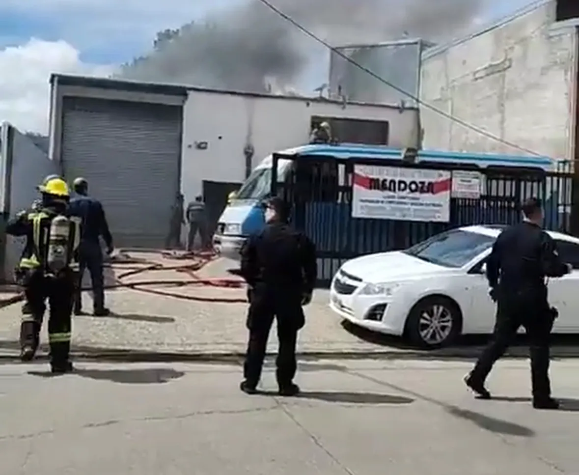 Incendio en taller 
