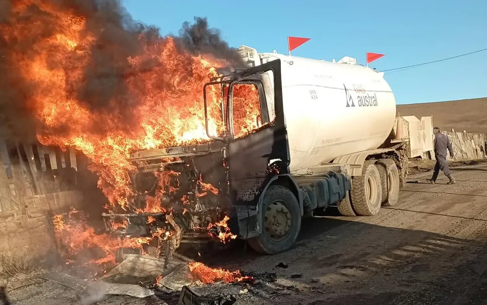Incendio Camión de gas