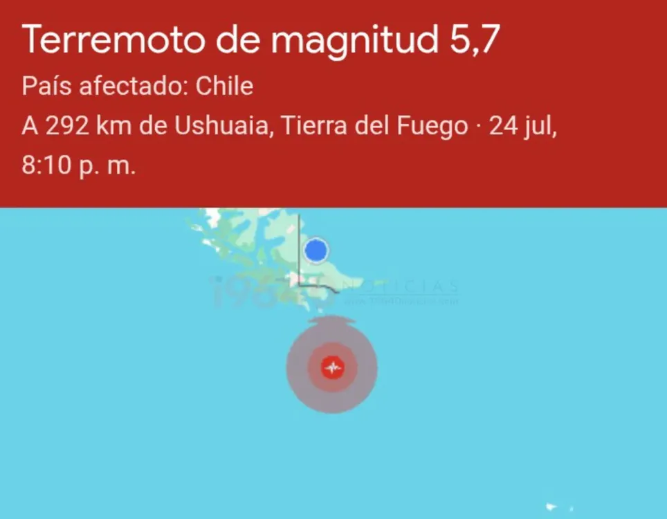 Sismo Pasaje Drake 25/07