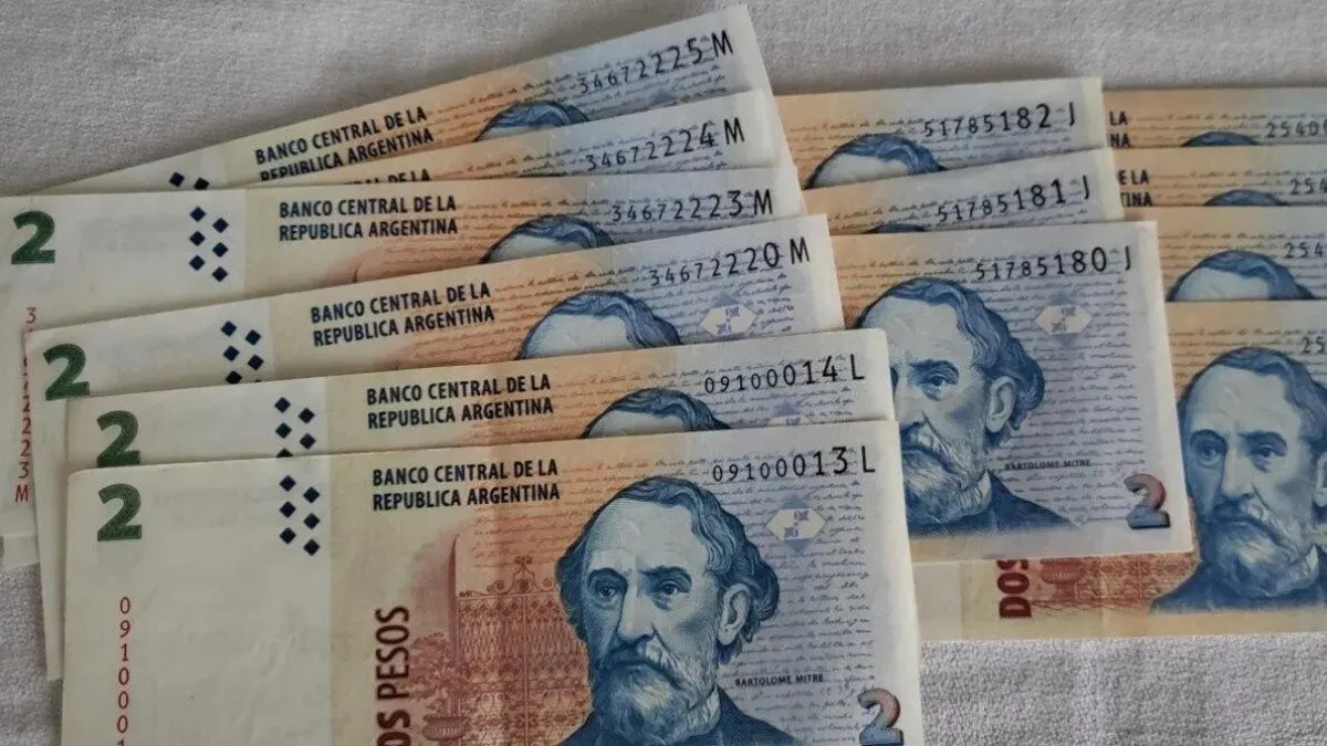 billete 2 pesos