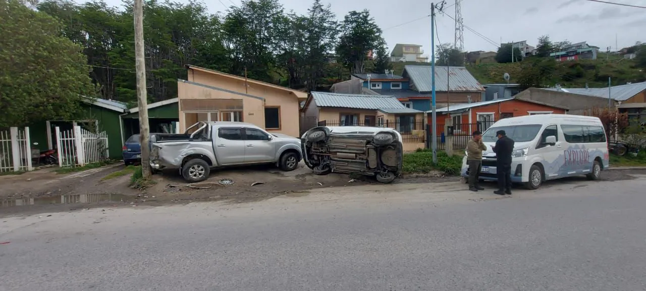 Despiste y choque en Ushuaia