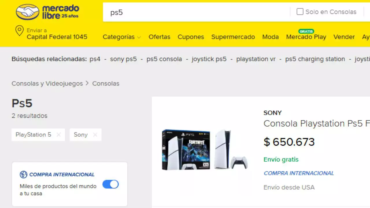ps5 mercado libre