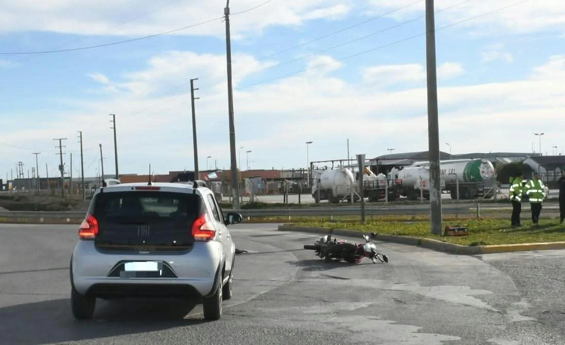 Motociclista herido rotonda Chacra 13