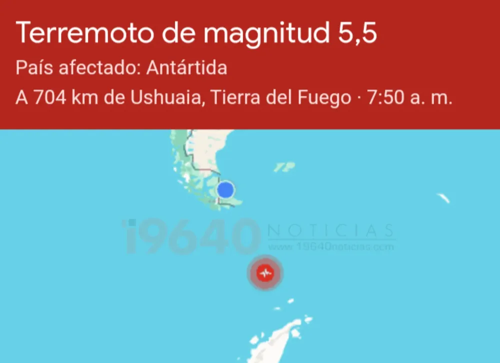 Sismo Pasaje de Drake- 05/12/2025