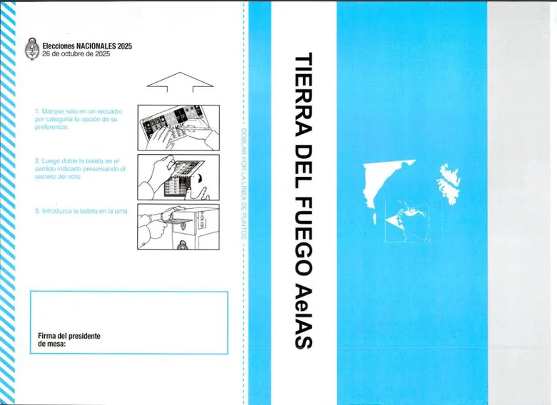 Boleta única- TDF- dorso