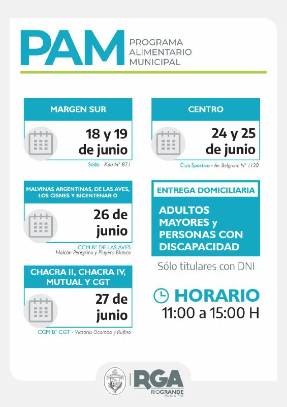 Entrega de modulos alimentarios