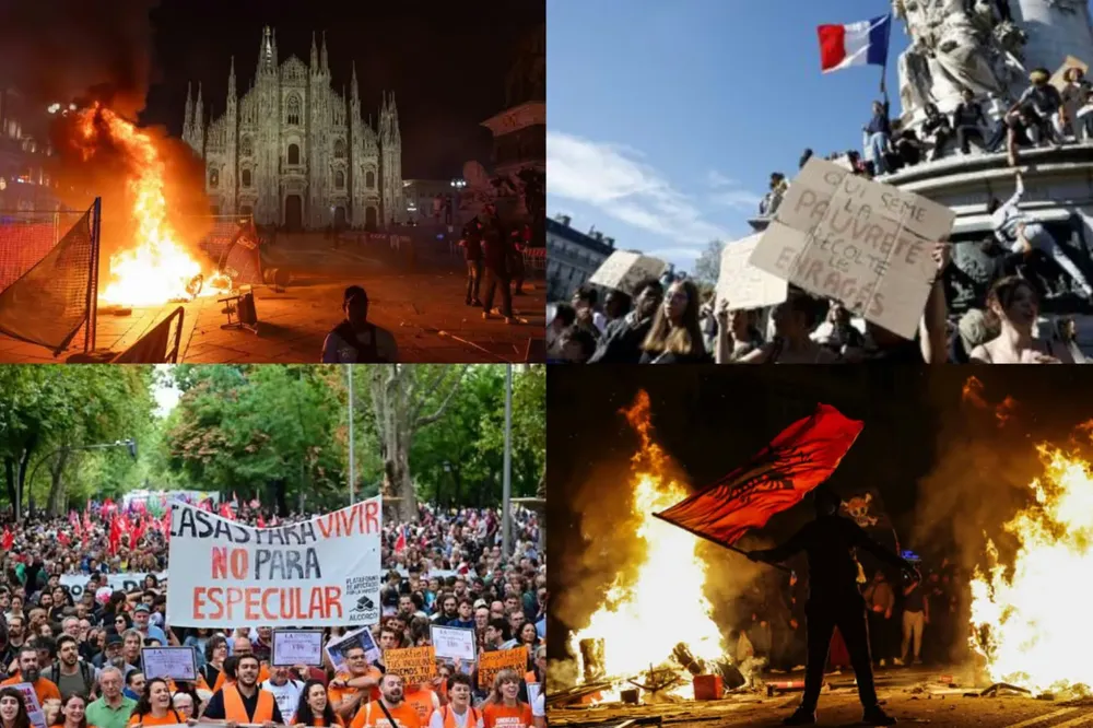 Manifestaciones en Europa