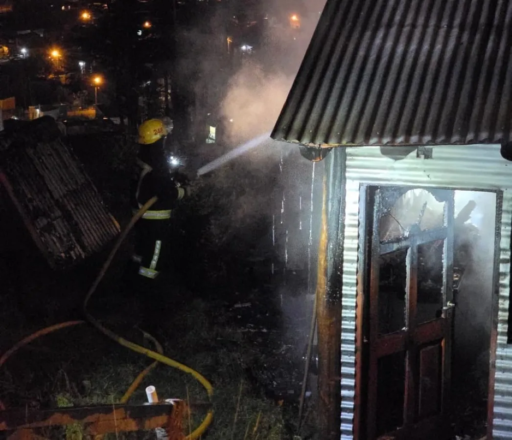 Incendio intencional en Ushuaia