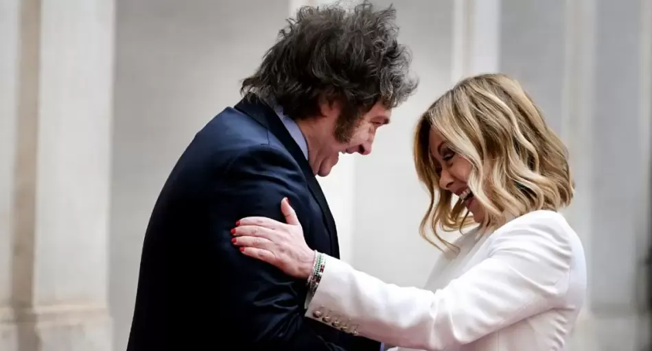 Javier Milei- Meloni- Italia