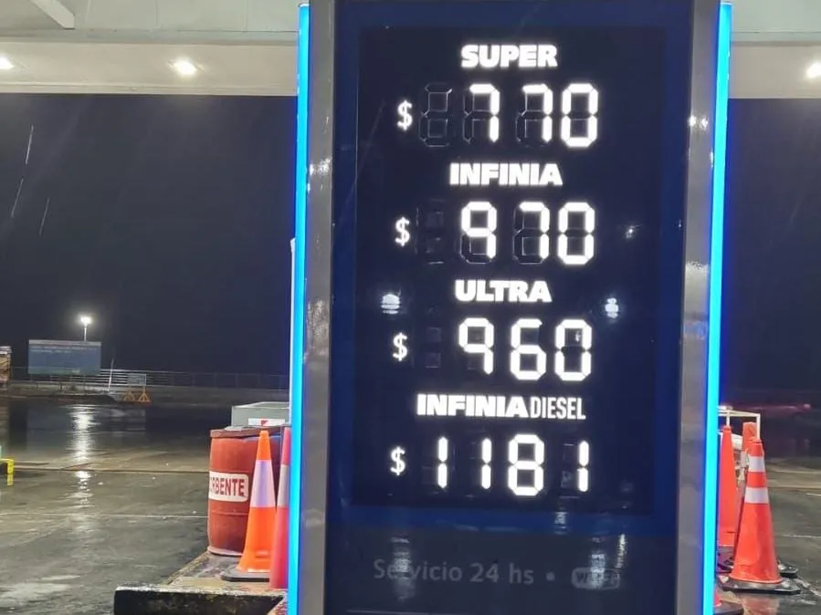 Aumento de combustible 01/08