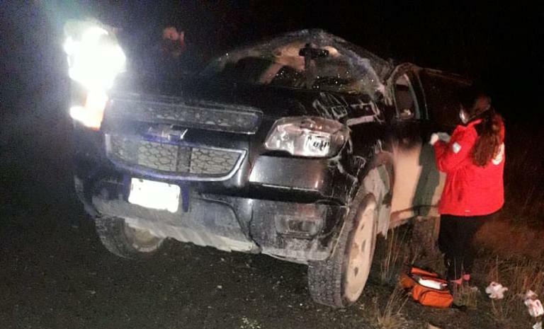 Despiste y vuelco en Tolhuin