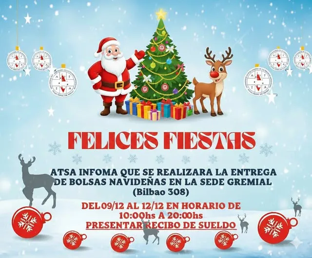 ATSA entrega de bolsa navideña