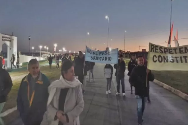 Manifestación contra Pase Sanitario