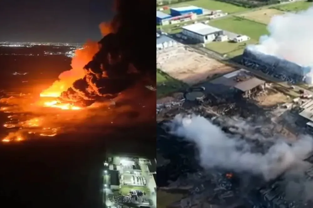 Incendio y explosión en Ezeiza