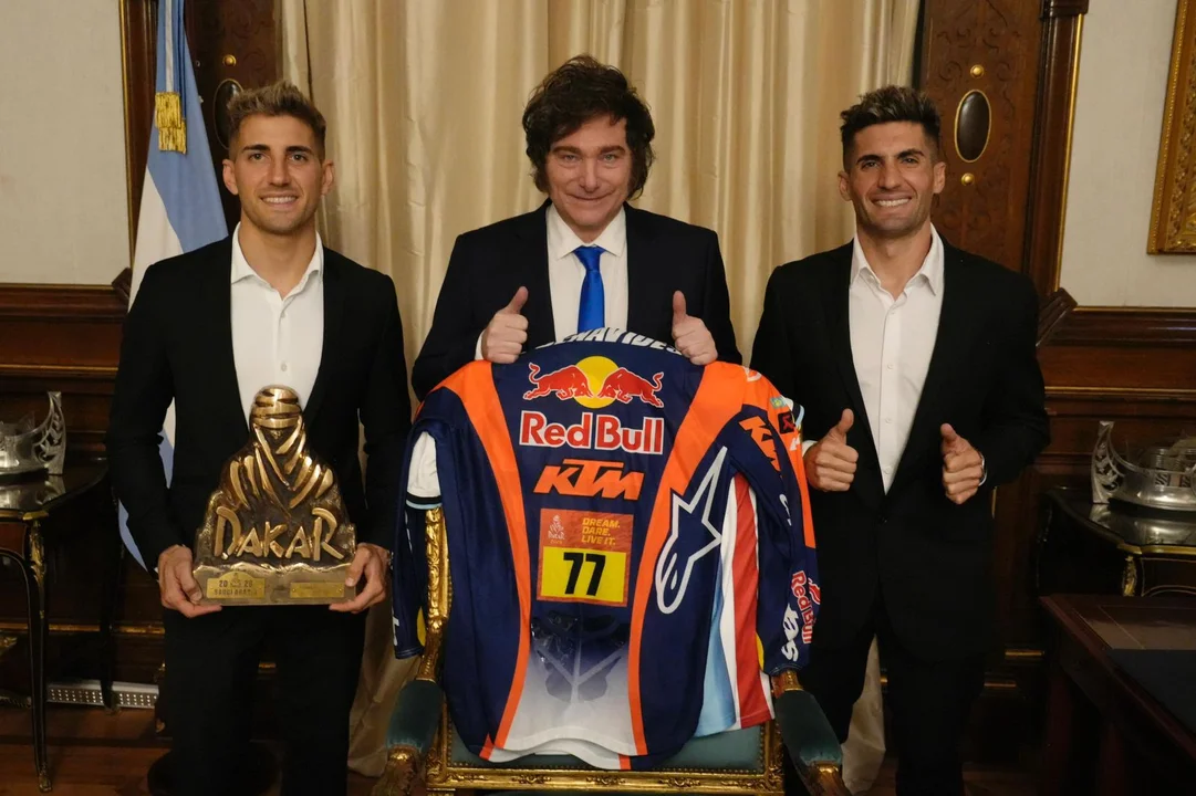 Javier Milei homenajeó a Luciano Benavides