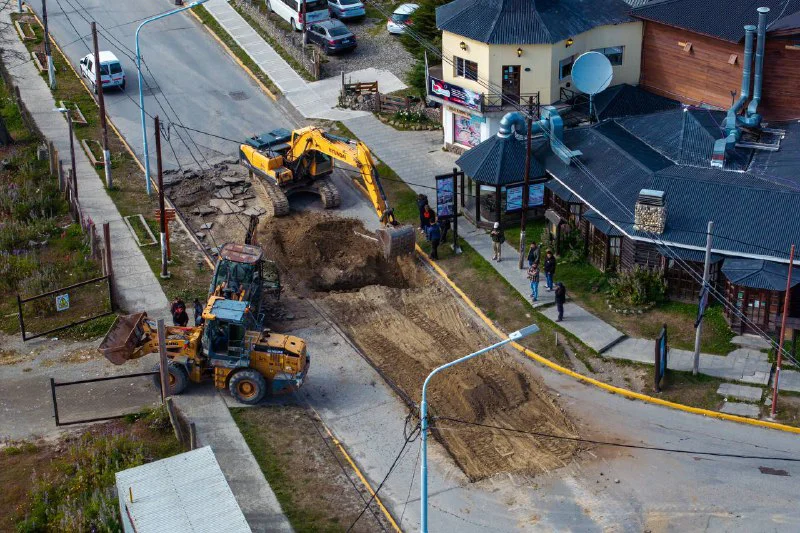 Obra vial centro  de Tolhuin