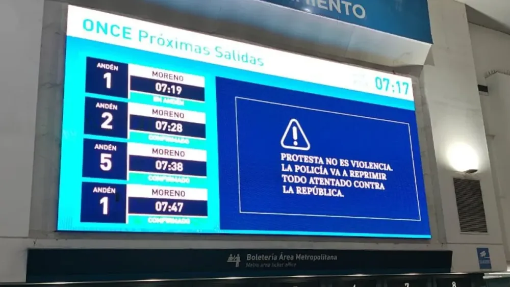 Comunicado de Nación, estaciones de tren. subtes