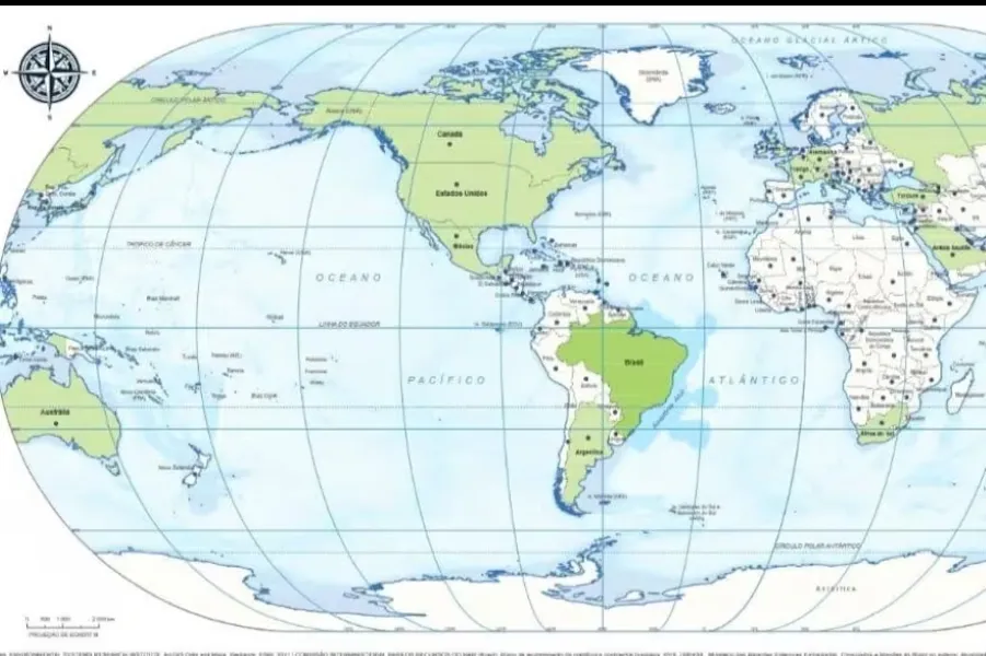 IBGE- Brasil. mapa Malvinas
