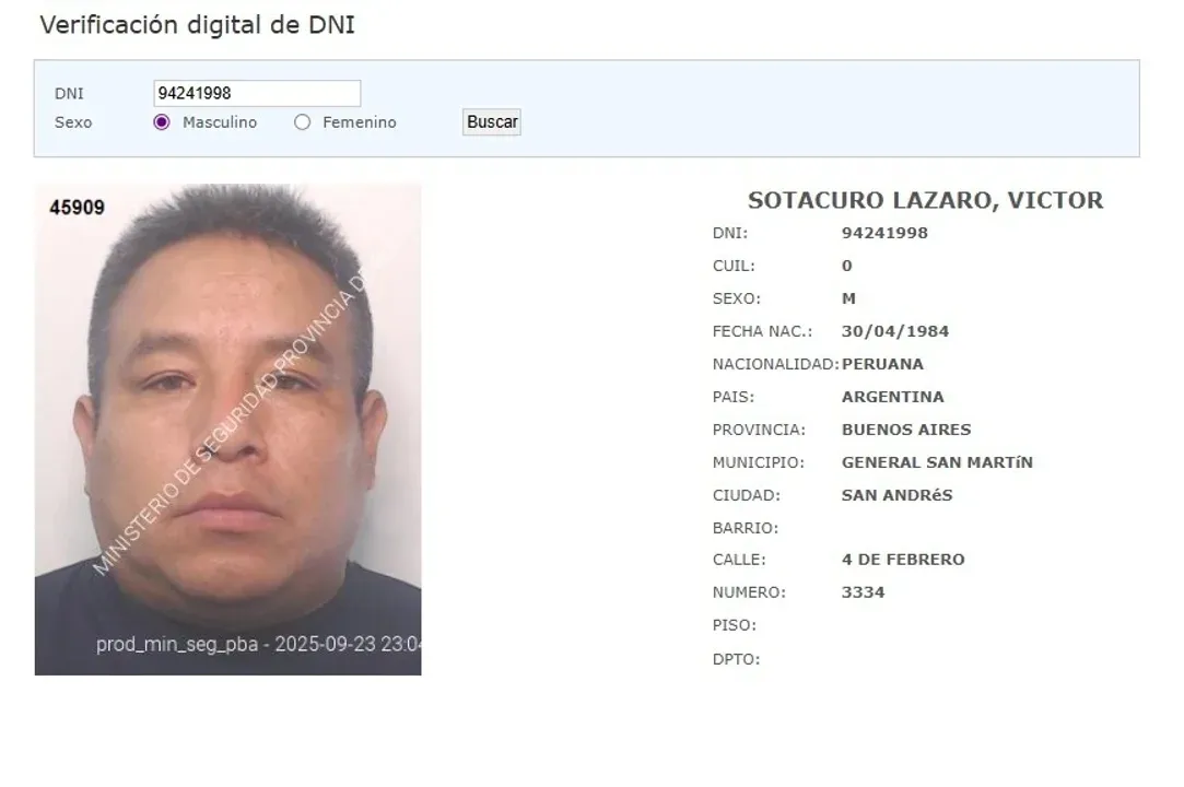 Lázaro Víctor Sotacuro- Triple crimen